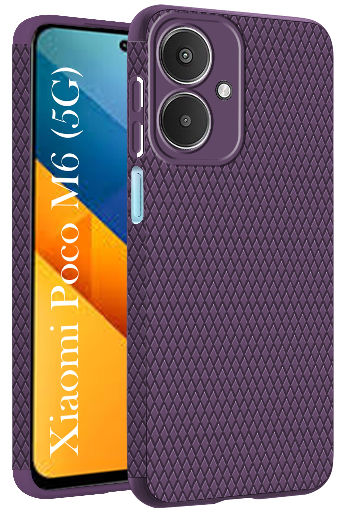 For Poco M6 5G Back Cover Case (Liquid Silicone | Side Grip | Camera Protection)