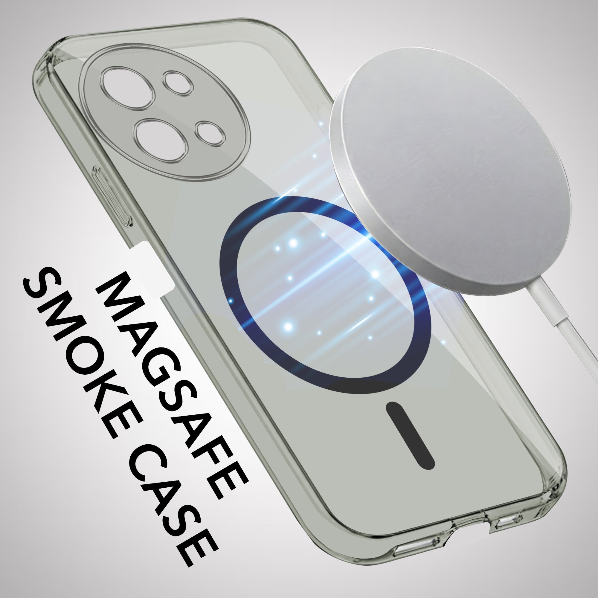For Vivo T3X 5G Back Cover Case Lifetime Anti-Yellow MagSafe Compatible Clear (Sleek Hard Crystal | Shockproof and Camera Protection)