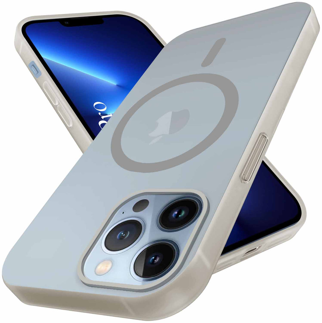 For Apple iPhone 13 Pro Back Cover Case (Frosted Matte Feel | MagSafe Compatible Wireless Charging | Polycarbonate Material)