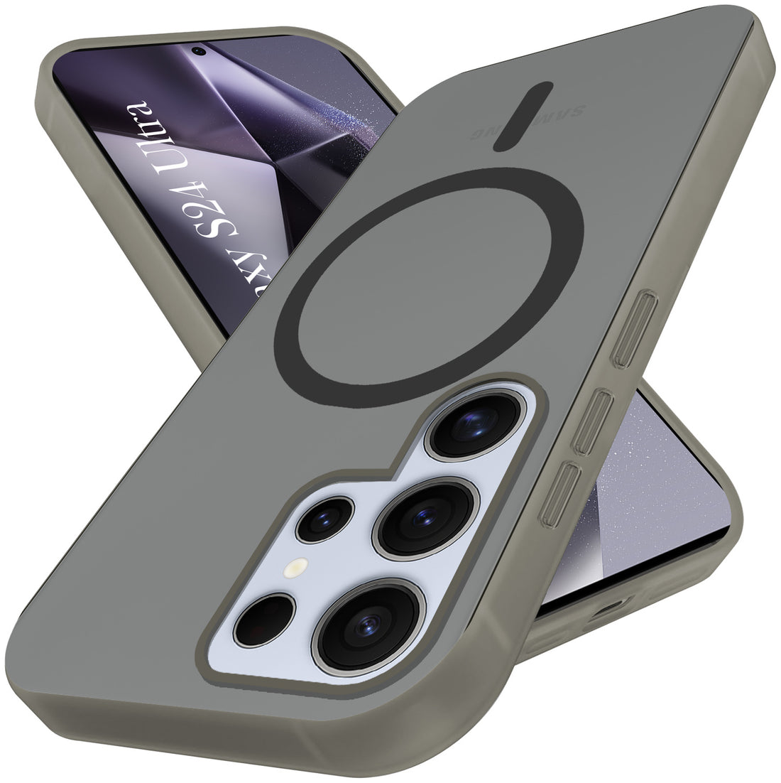 For Samsung Galaxy S24 Ultra Back Cover Case (Frosted Matte Feel | MagSafe Compatible Wireless Charging | Polycarbonate Material)