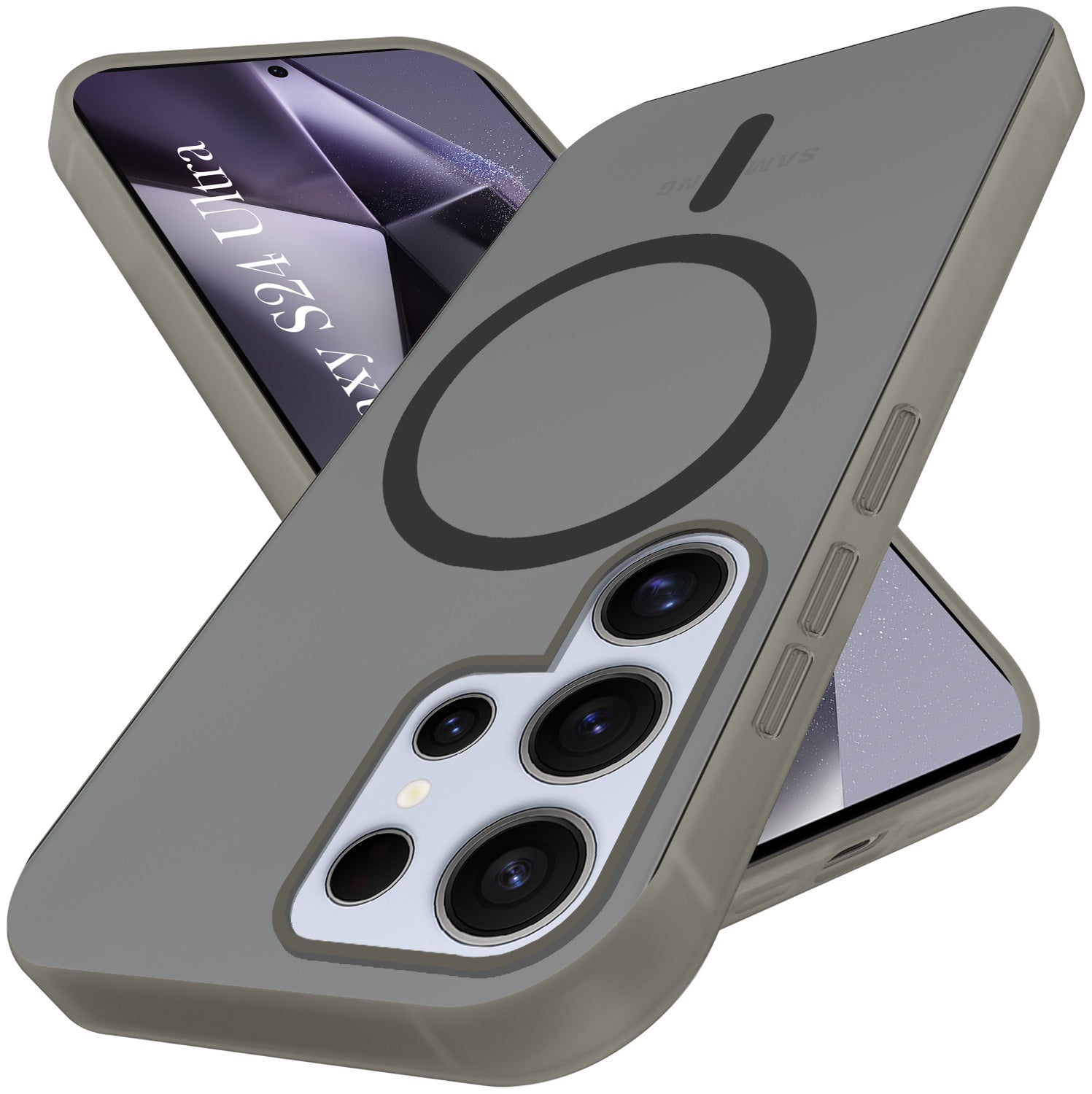 For Samsung Galaxy S24 Ultra Back Cover Case (Frosted Matte Feel | MagSafe Compatible Wireless Charging | Polycarbonate Material)