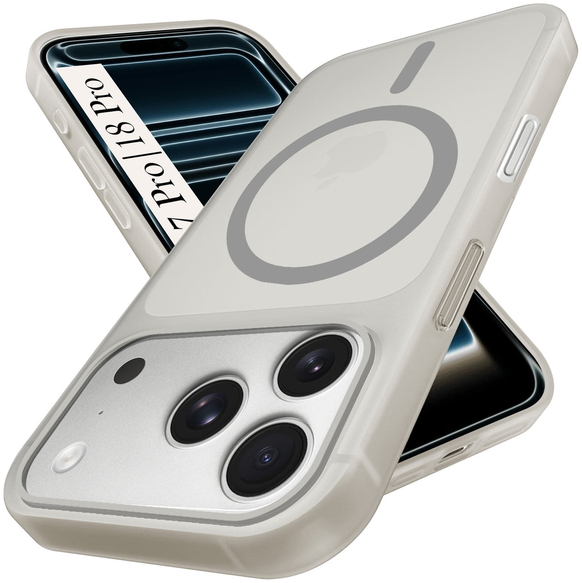 For iPhone 17 Pro | iPhone 18 Pro Back Cover Case (Frosted Matte Feel | MagSafe Compatible Wireless Charging)