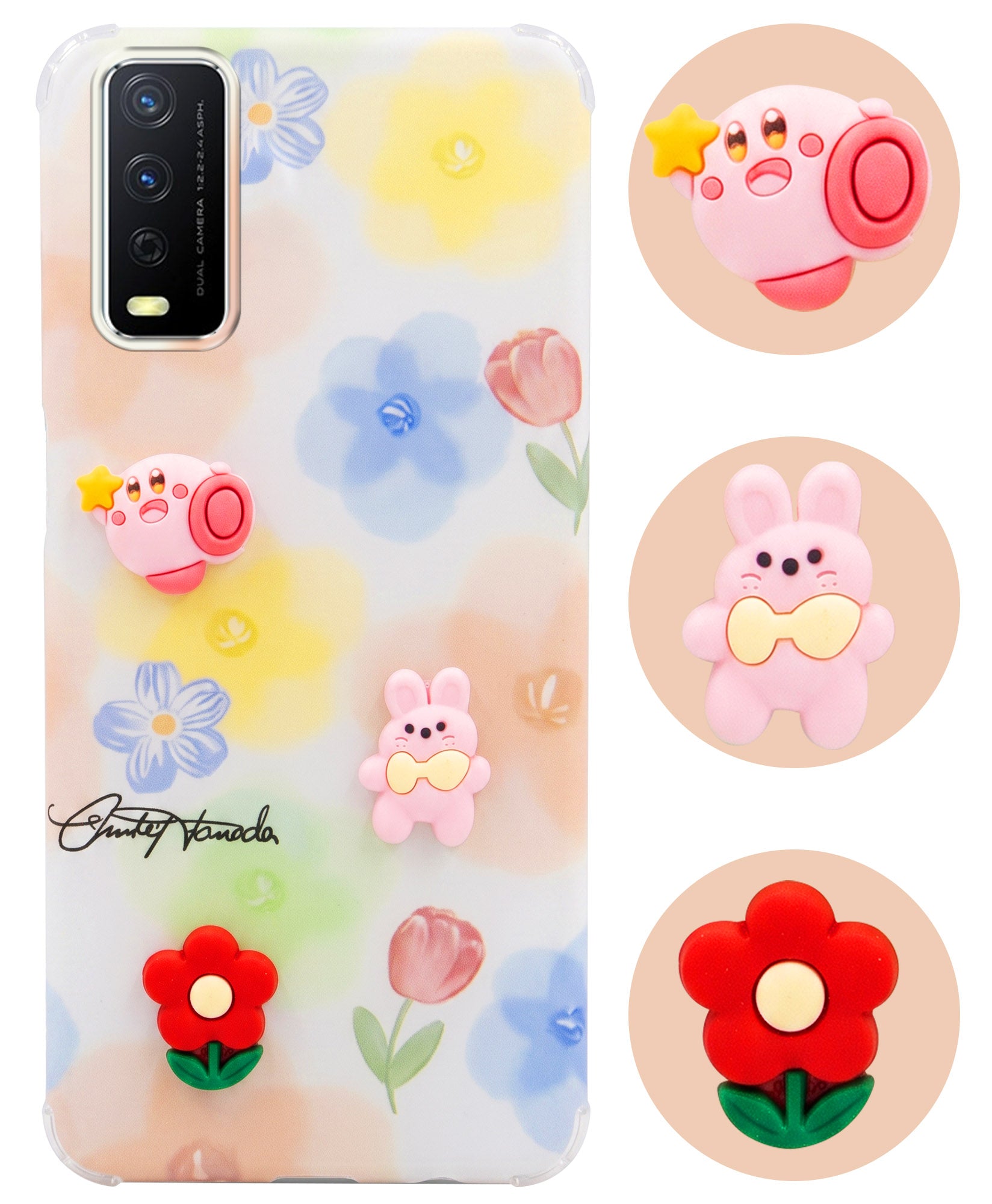 For Vivo Y12s | Y11s | Y12G Back Cover Case (3D Cute Cartoons | Hard Back Side Soft | Matte Premium Finish | HD Printing)