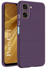 For Poco C71 Back Cover Case (Liquid Silicone | Side Grip | Camera Protection)