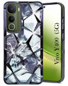 For Vivo Y400 Back Cover Case 3D Silicone Compatible (Dual Design Glitter Sparkle and Detachable Diamond Print Case | Soft and Flexible)