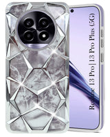 For Realme 13 Pro | Realme 13 Pro Plus Back Cover Case (Dual Design Glitter Sparkle and Detachable Diamond Print Case | Soft and Flexible)