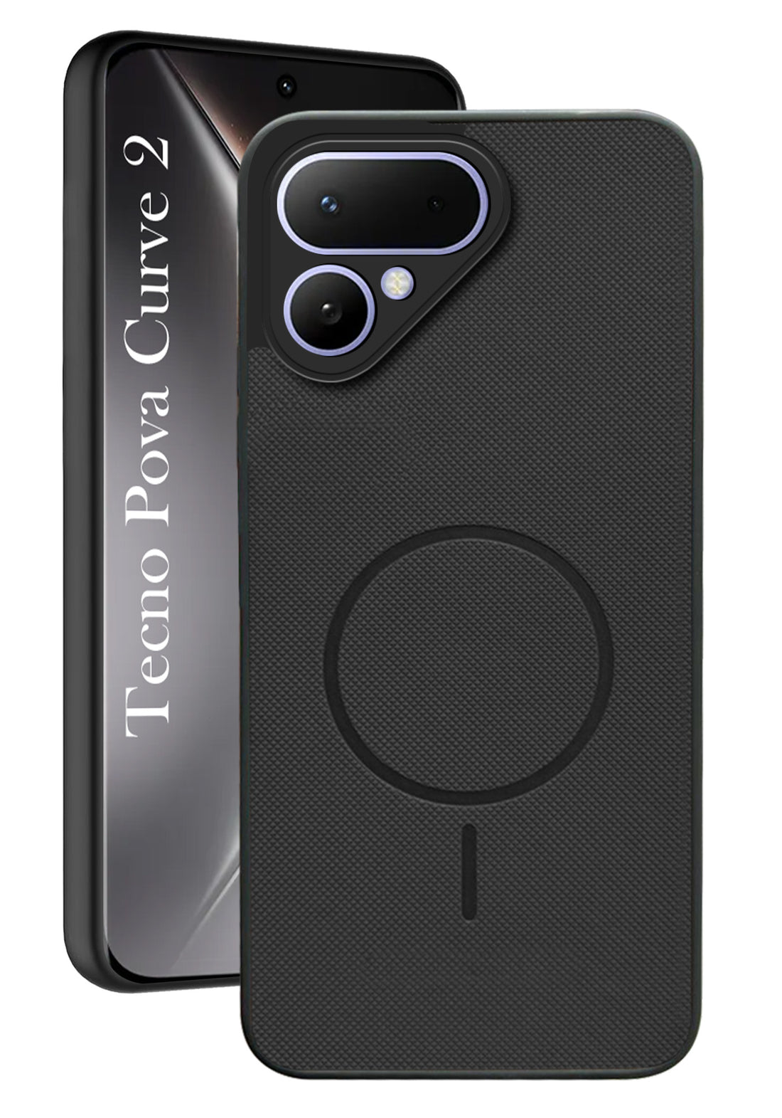 For Tecno Pova Curve 2 Back Cover Case PU Leather (Texture Grip Design | Professional Minimalist | Camera Protection | Soft and Flexible)