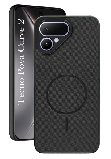 For Tecno Pova Curve 2 Back Cover Case PU Leather (Texture Grip Design | Professional Minimalist | Camera Protection | Soft and Flexible)