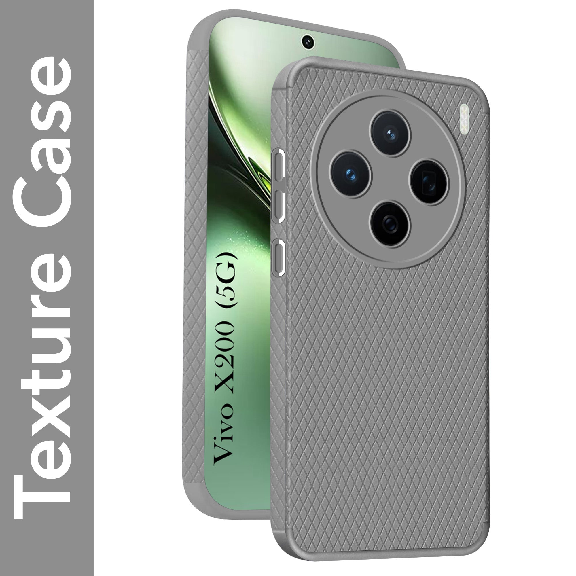 For Vivo X200 5G Back Cover Case (Liquid Silicone | Side Grip | Camera Protection)
