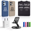 Complete Mobile Care Kit (Get Any 2 Cases+2 Tempered Glass+25W Charger Adapter+Metallic Mobile Stand+Cable Protector)