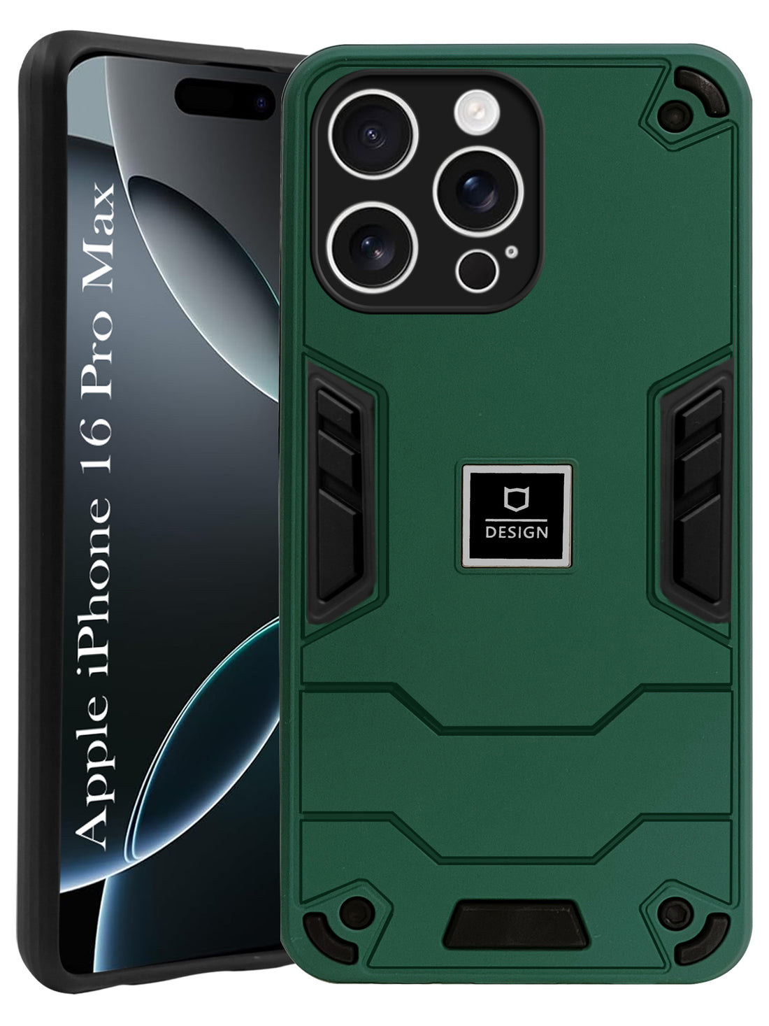 For Apple iPhone 16 Pro Max Back Cover Case (Lightweight Hybrid Shockproof Polycarbonate)