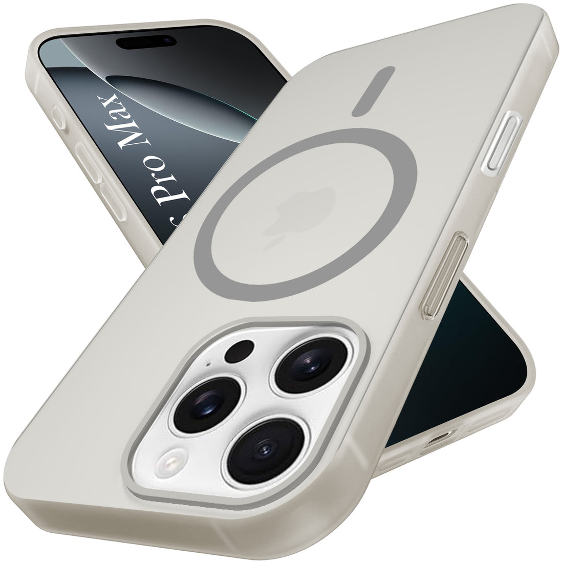 For Apple iPhone 16 Pro Max Back Cover Case (Frosted Matte Feel | MagSafe Compatible Wireless Charging | Polycarbonate Material)