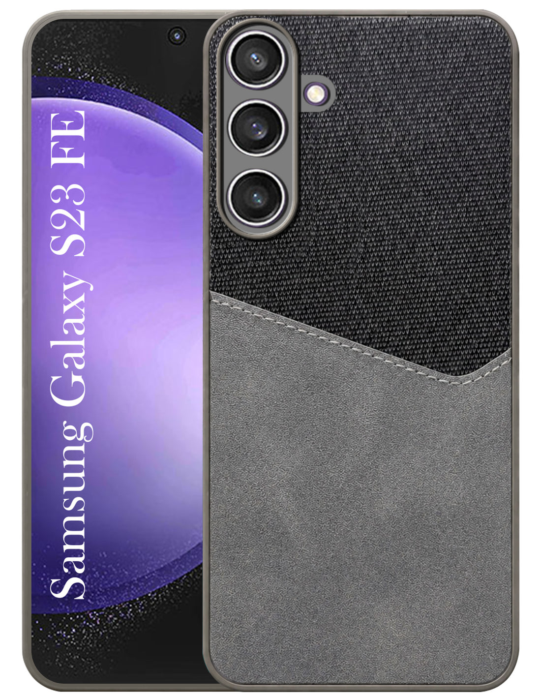For Samsung Galaxy S23 FE 5G Back Cover Case (Dual PU Leather Stitch | Professional Minimalist | Soft and Flexible)