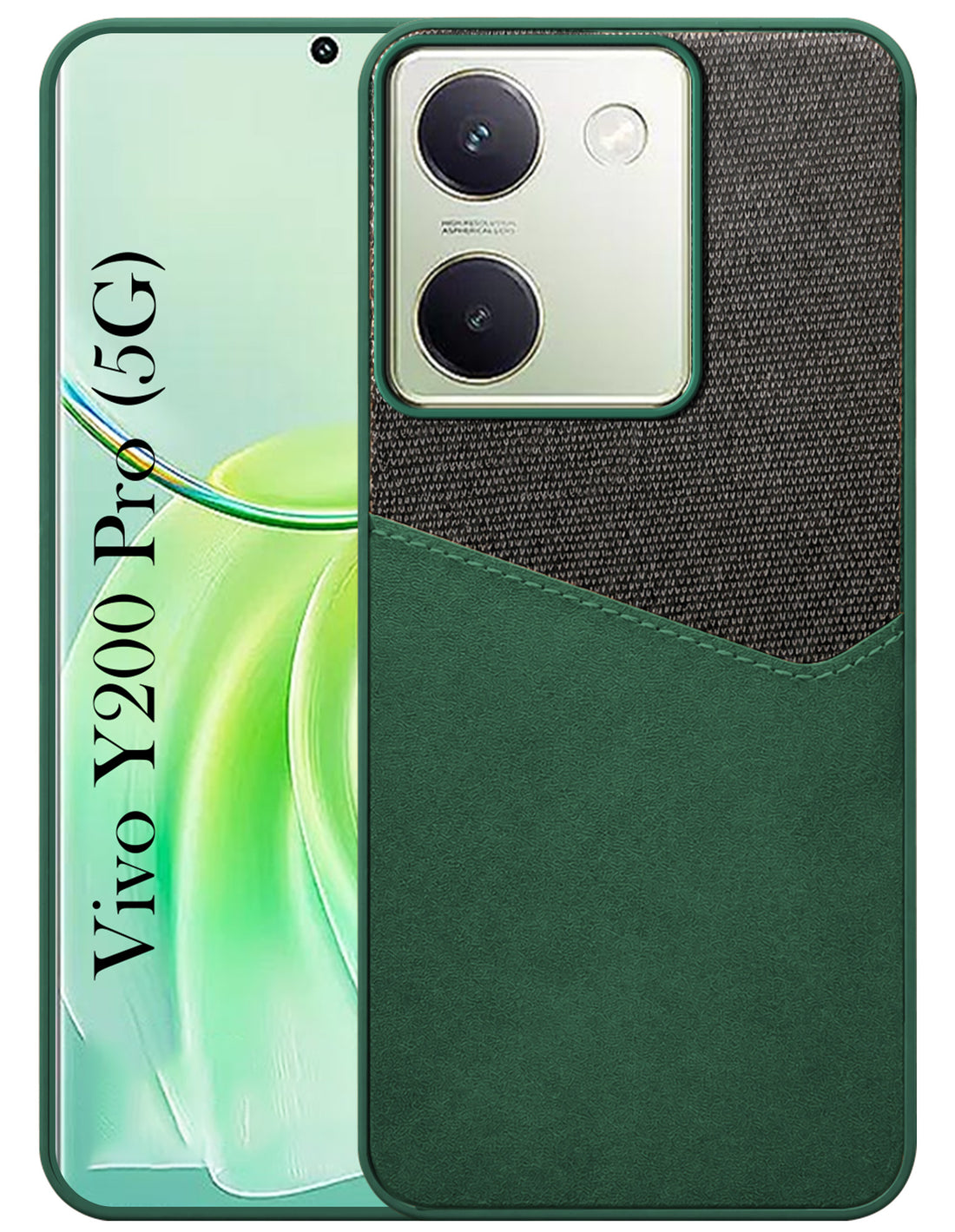 For Vivo Y200 Pro 5G Back Cover Case (Dual PU Leather Stitch | Professional Minimalist | Soft and Flexible)