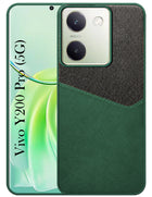 For Vivo Y200 Pro 5G Back Cover Case (Dual PU Leather Stitch | Professional Minimalist | Soft and Flexible)