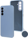 For Samsung Galaxy A17 | Samsung F17 | Samsung M17 5G Back Cover Case (Matte Finish Silicone with Inside Fiber cloth |Light Blue)