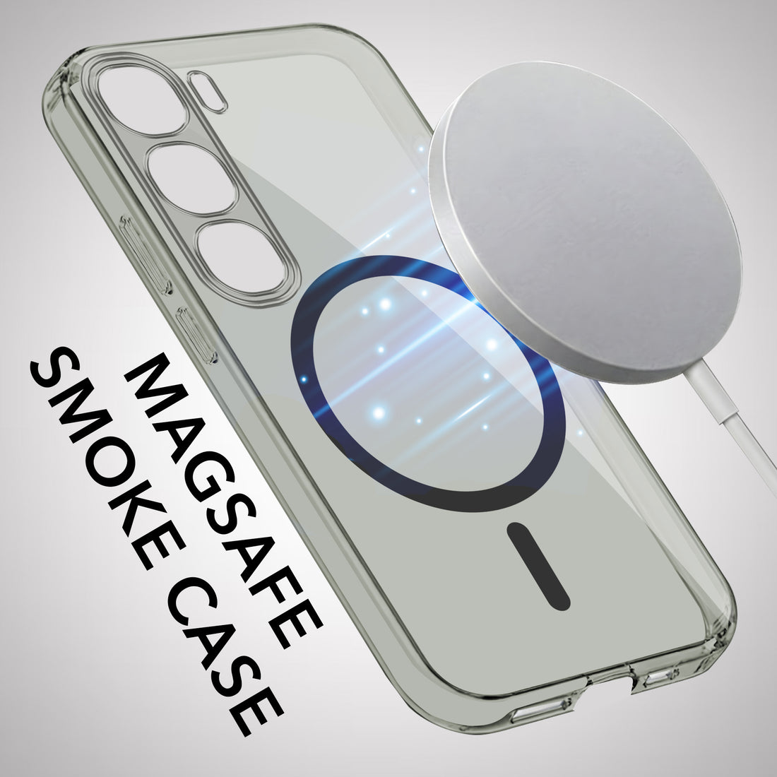 For Vivo Y300 Back Cover Case Lifetime Anti-Yellow MagSafe Compatible Clear (Sleek Hard Crystal | Shockproof and Camera Protection)