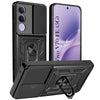 For Vivo V70 FE 5G Back Cover Case Hybrid Armor (Sliding Shutter Camera Protection | Polycarbonate |Ring Holder Kickstand)