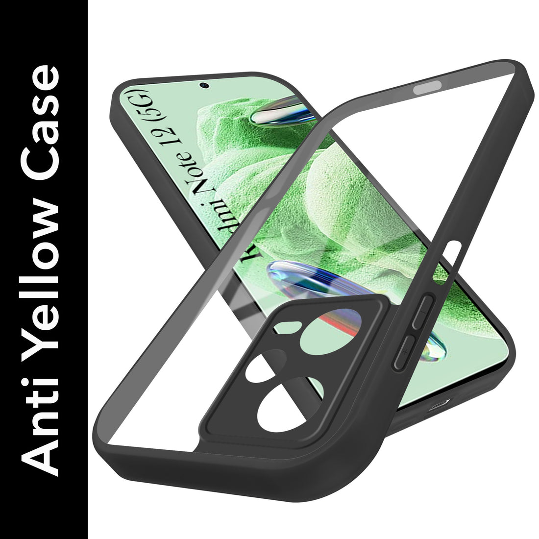 For Redmi Note 12 5G  Back Cover Case Ultra-Hybrid (Lifetime Anti Yellow | Anti Scratch | Crystal Clear Shockproof)