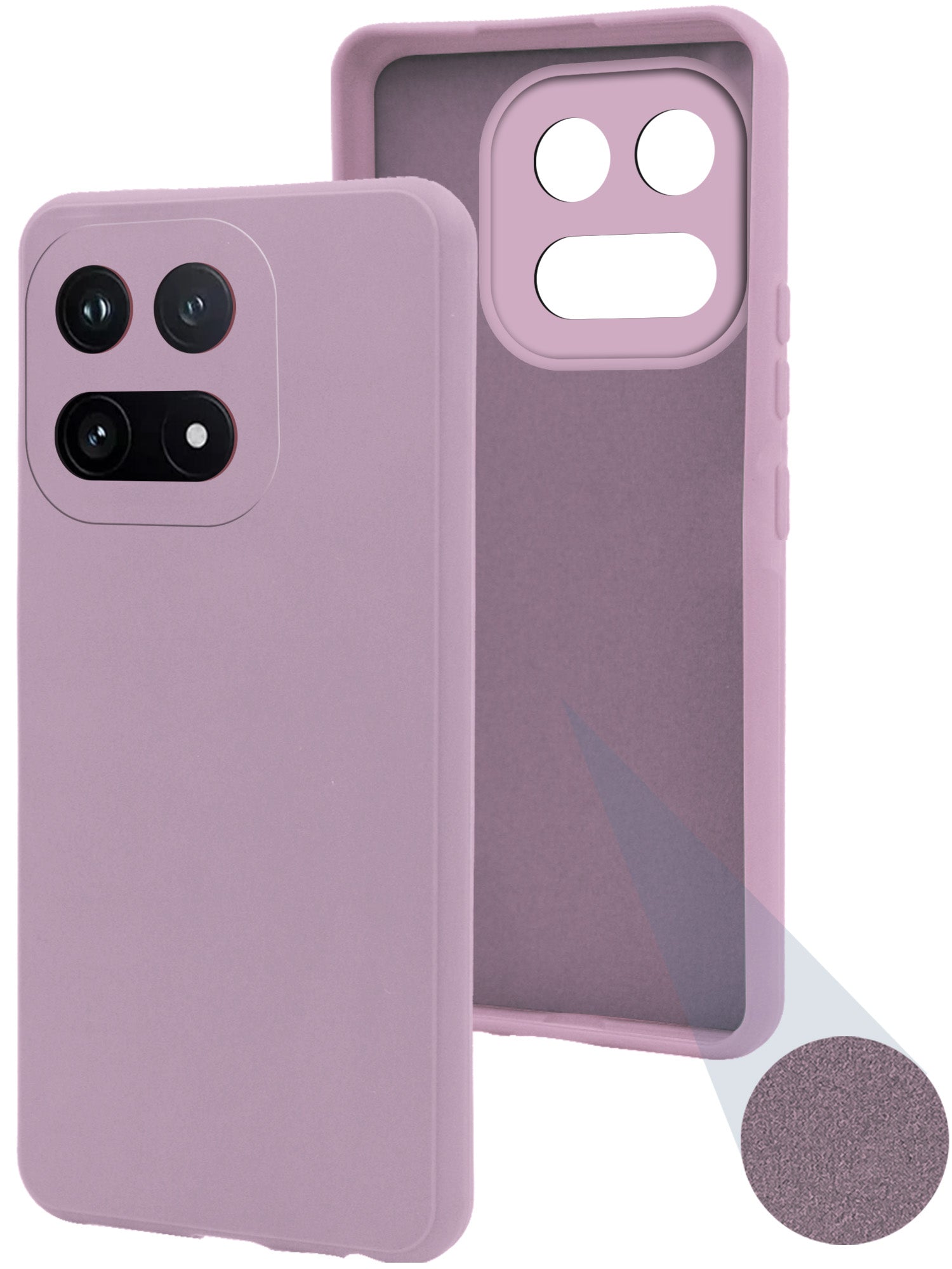 For Vivo iQOO 15 5G Back Cover Case (Matte Finish Silicone with Inside Fiber cloth)