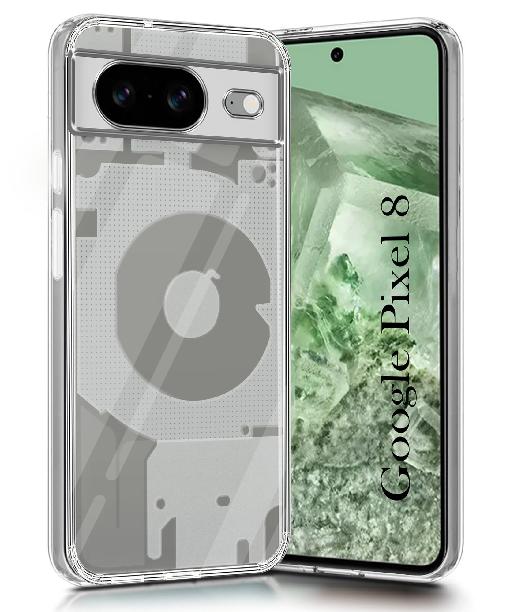 For Google Pixel 8  Back Cover (Silicone Matte Shockproof Case with Camera Protection | Soft and Flexible | Transparent)