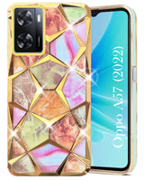For Oppo A57 2022 4G Back Cover Case ( Dual Design Glitter Sparkle and Detachable Diamond Print Case | Soft and Flexible)