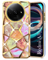 For Xiaomi Redmi A3 2024 | A3X Back Cover Case (Dual Design Glitter Sparkle and Detachable Diamond Print Case | Soft and Flexible)