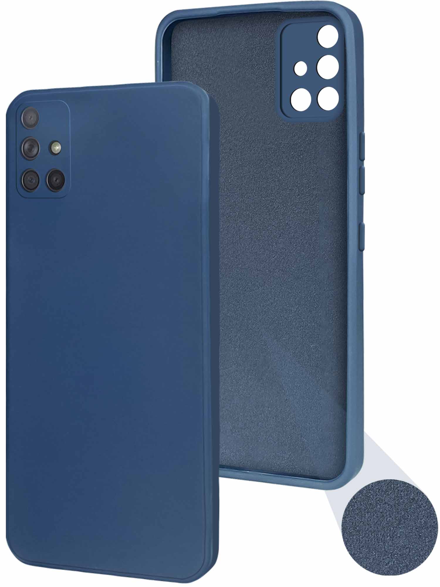 For Samsung Galaxy A71 Back Cover Case (Matte Finish Silicone with Inside Fiber cloth)