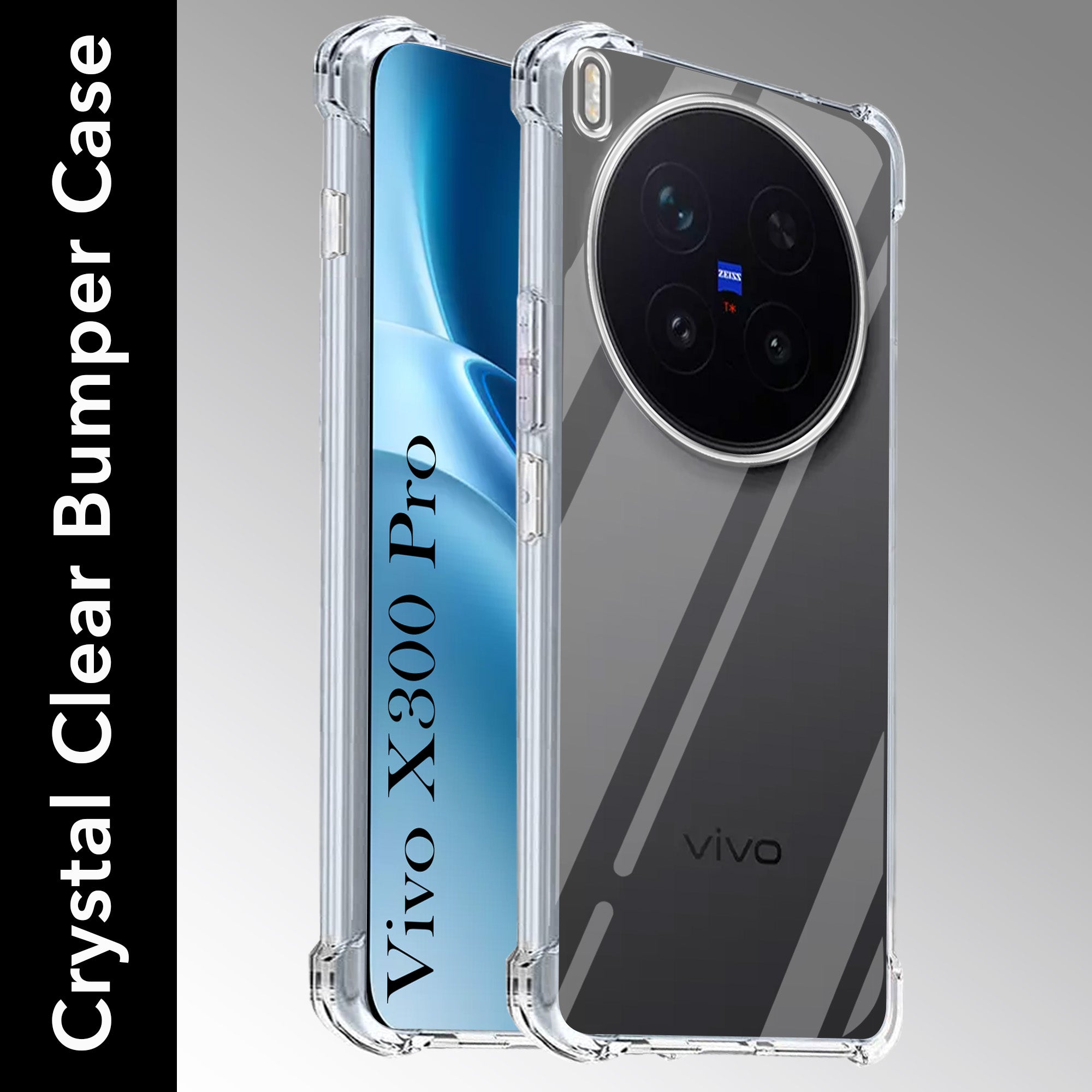 For Vivo X300 Pro Back Cover Case Shockproof Crystal-Clear | Drop & Camera Protection | Hard Polycarbonate)