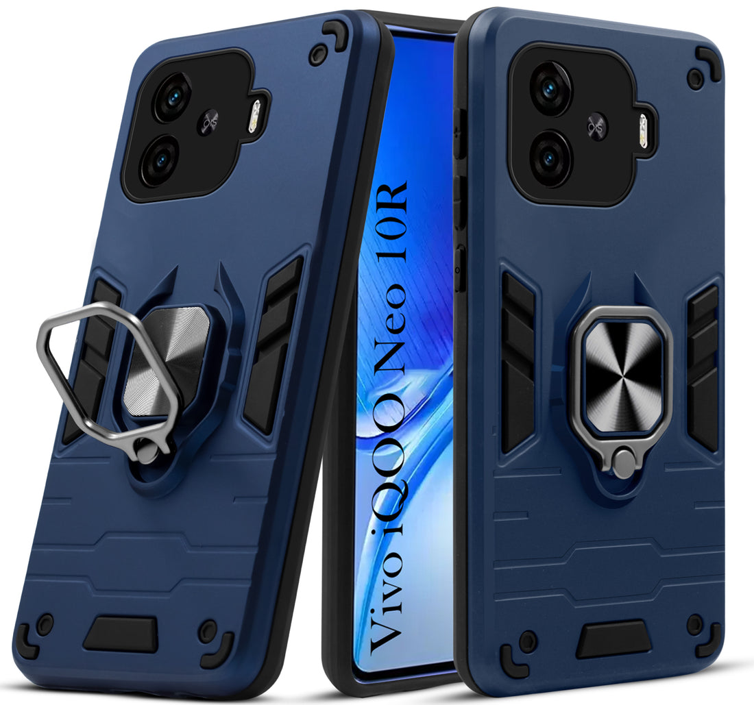 For Vivo iQOO Neo 10R Back Cover Case (Shockproof Polycarbonate Dual Layer Hybrid Armor)