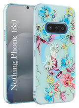 For Nothing Phone 3A Back Cover Case (Cute Floral Design | Flower Print for Girls | MagSafe Compatible Wireless Charging)