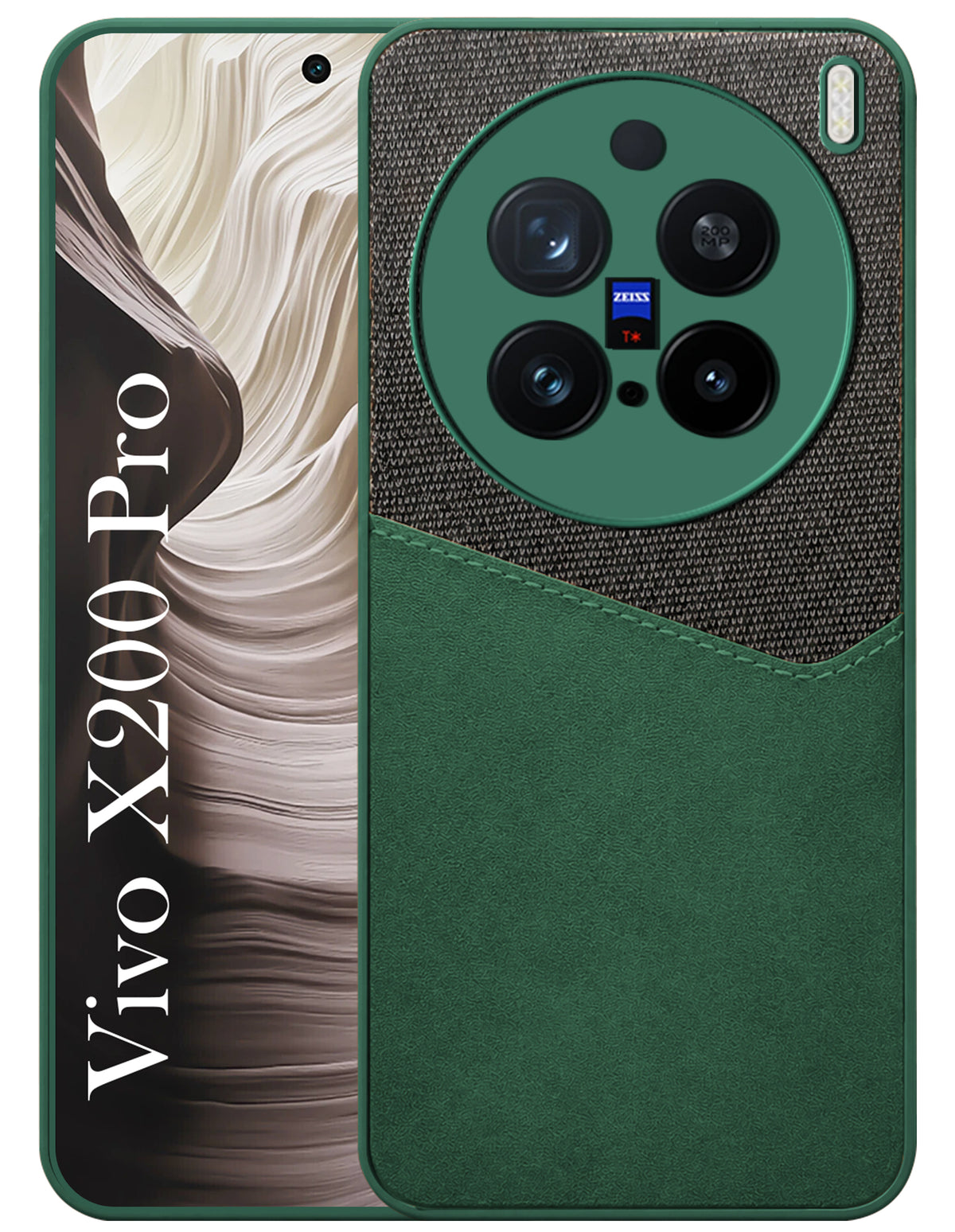 For Vivo X200 Pro Back Cover Case (Dual PU Leather Stitch | Professional Minimalist | Soft and Flexible)
