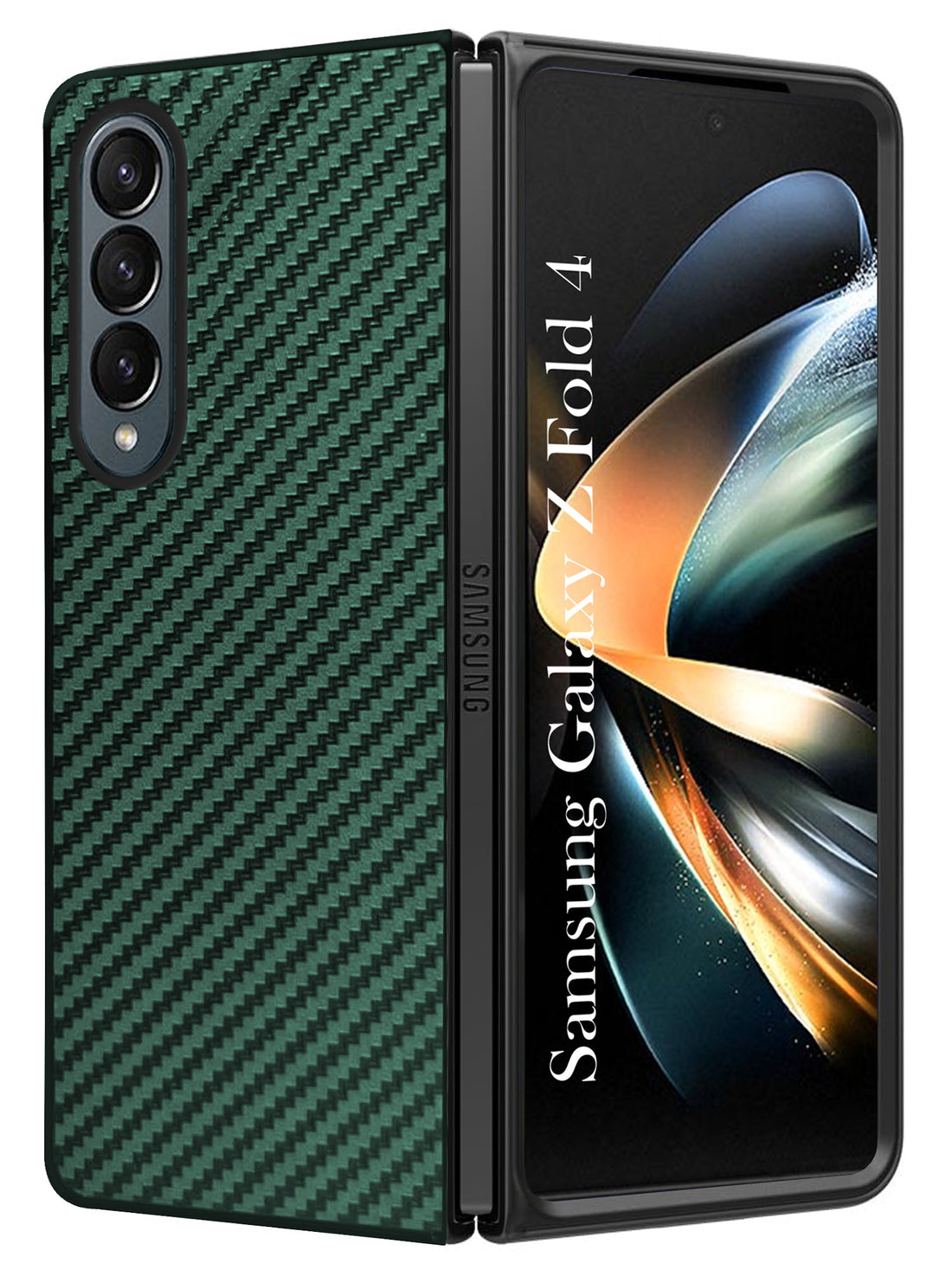 For Samsung Galaxy Z Fold 4 5G Back Flip Case Cover (Craft Printed Design | Hybrid Texture | Inside Microfiber Cloth)