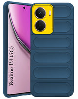 For Realme P3 Back Case Cover (Matte Liquid Silicone| Professional Wave Design | Camera Protection Ring | Shockproof Anti Slip Grip)