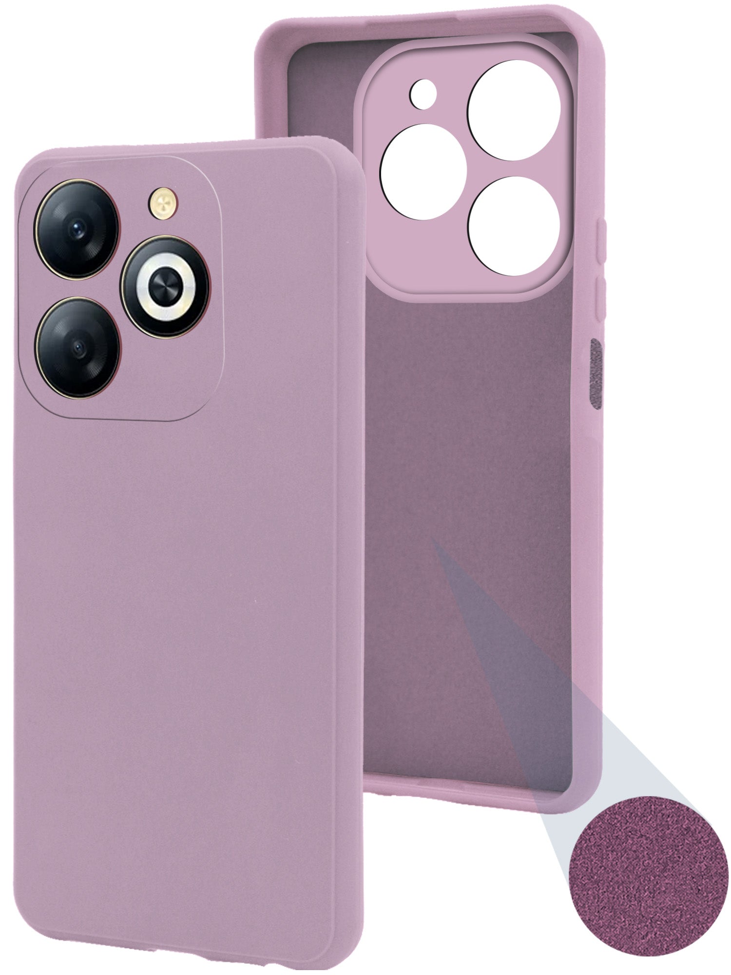 For Infinix Smart 8 HD Back Cover Case (Matte Finish Silicone with Inside Fiber Cloth)
