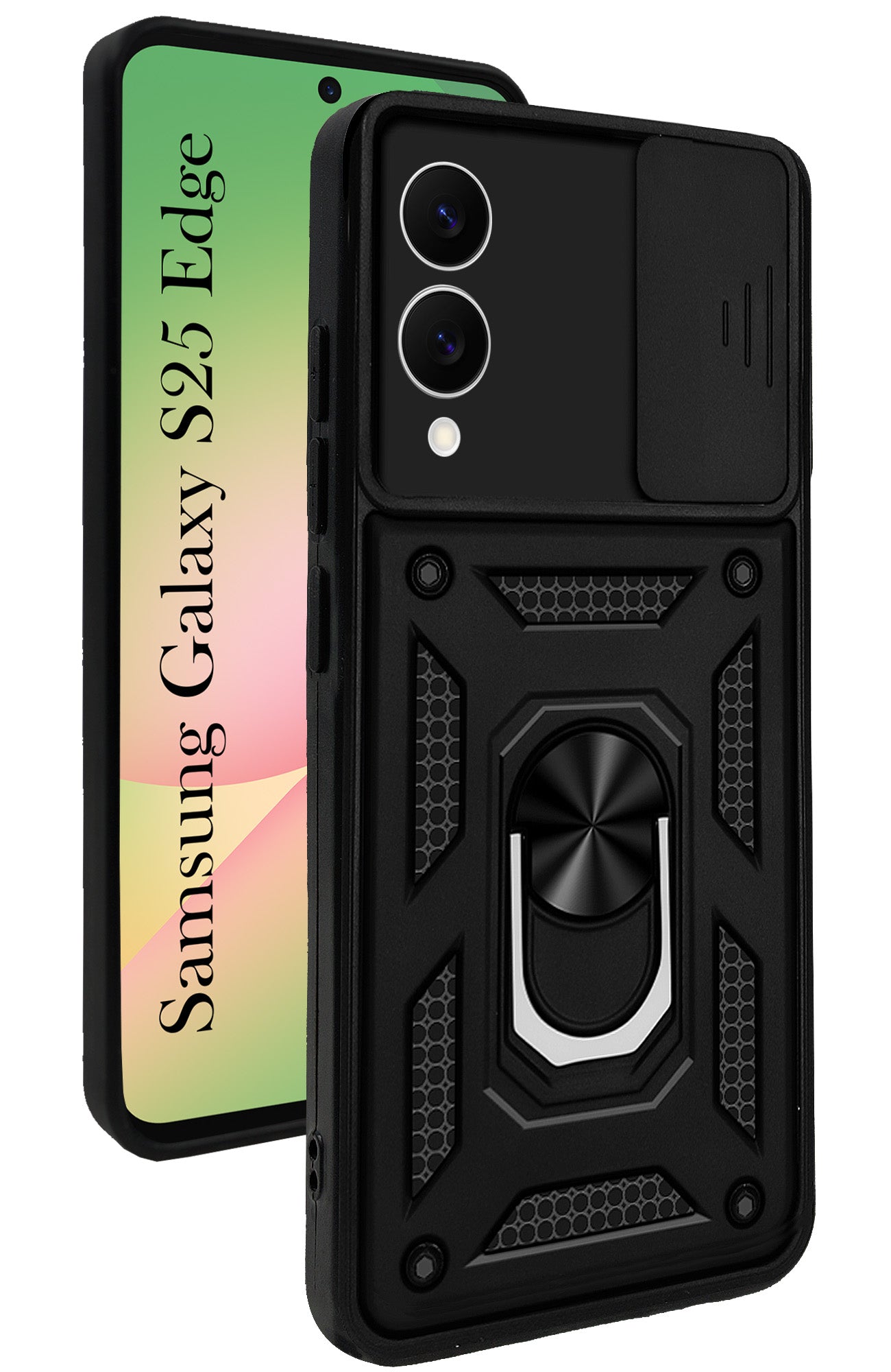 For Samsung Galaxy S25 Edge Back Cover Case (Hybrid Dual Armor Polycarbonate)