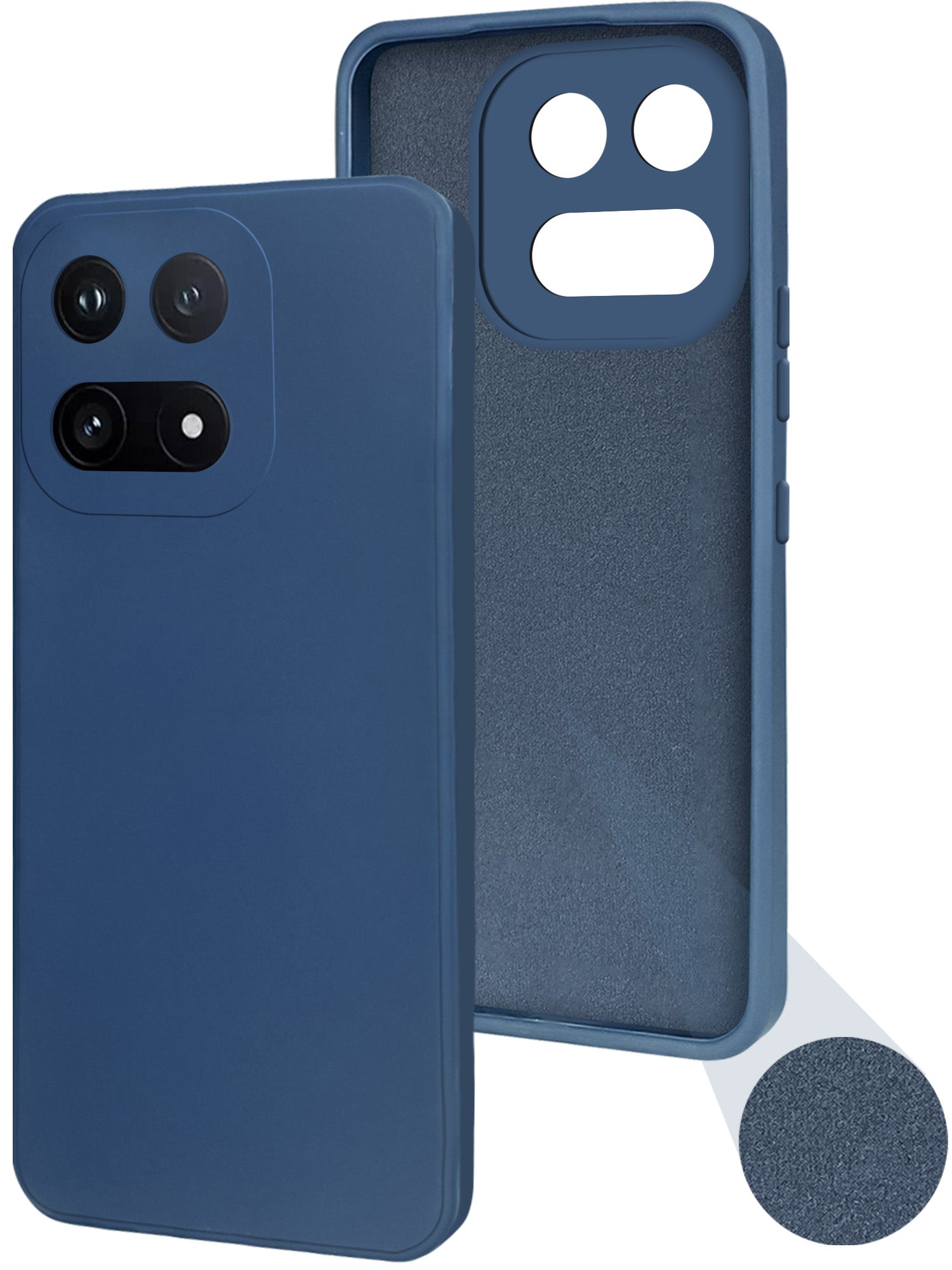 For Vivo iQOO 15 5G Back Cover Case (Matte Finish Silicone with Inside Fiber cloth)
