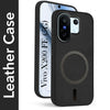 For Vivo X200 FE Back Cover Case Leather Finish (MagSafe Compatible Wireless Charging | Soft Touch | Camera Bump Protection)
