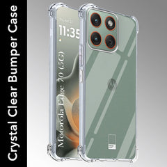 For Motorola Moto Edge 70 Back Cover Shockproof Crystal-Clear (Drop & Camera Protection | Hard Polycarbonate)