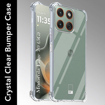 For Motorola Moto Edge 70 Back Cover Shockproof Crystal-Clear (Drop & Camera Protection | Hard Polycarbonate)