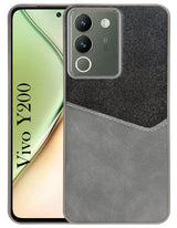For Vivo Y200 Back Cover Case (Dual PU Leather Stitch | Professional Minimalist | Soft and Flexible)