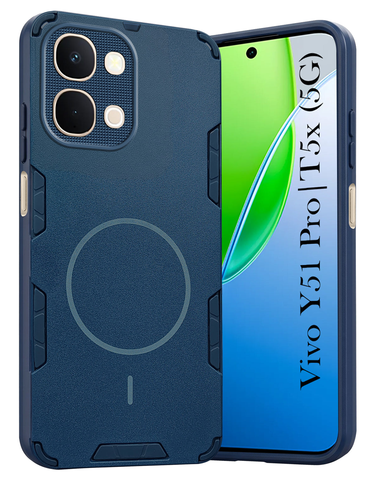 For Vivo Y51 Pro 5G | Vivo T5x Back Cover Case (Slim Hybrid Armor | Shockproof Camera Protection | Rugged Dual Layer)