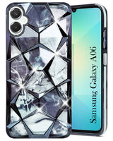 For Samsung Galaxy A06 Back Cover Case (Dual Design Glitter Sparkle and Detachable Diamond Print Case | Soft and Flexible)