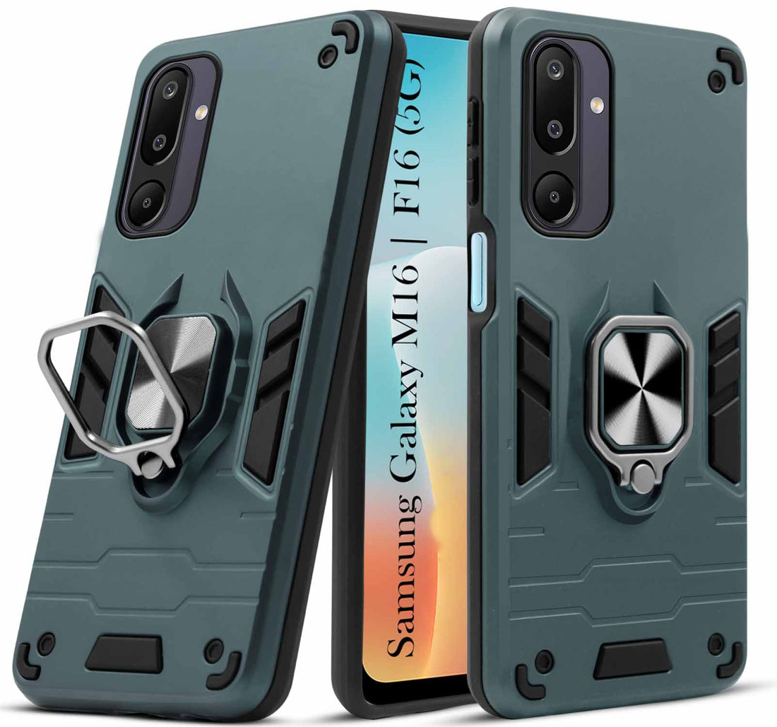 For Samsung Galaxy M16 5G | Samsung Galaxy F16 5G Back Cover Case (Shockproof Polycarbonate Dual Layer Hybrid Armor)