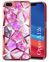 For Oppo A12e Back Cover Case (Dual Design Glitter Sparkle and Detachable Diamond Print Case | Soft and Flexible)