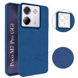 For Poco M7 pro 5G Back Cover Case (Glass Like Camera Protection | Leather Feel | Minimalist Professional Grip)