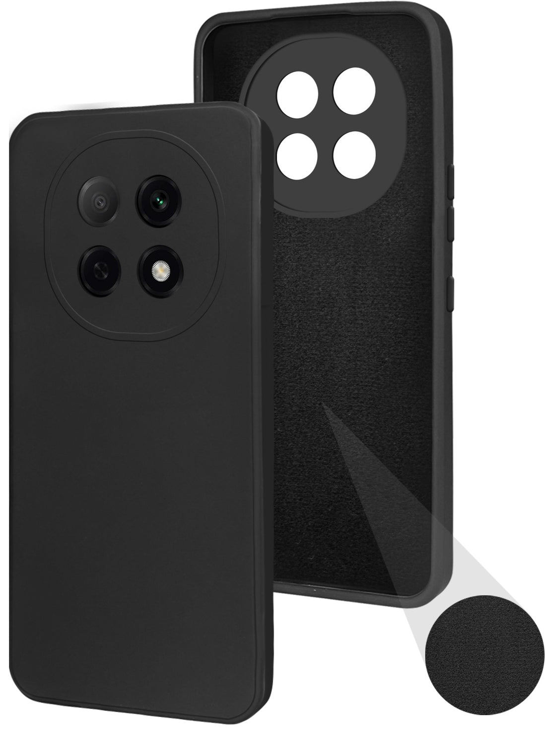 For Oppo F29 Pro Back Cover Case (Matte Finish Silicone with Inside Fiber cloth)