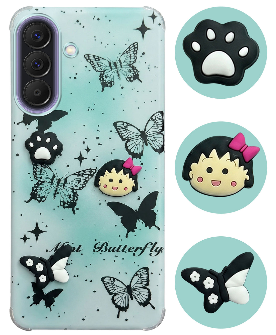 For Samsung Galaxy A37 5G Back Cover Case (3D Cute Cartoons | Hard Back Side Soft | Matte Premium Finish | HD Printing)
