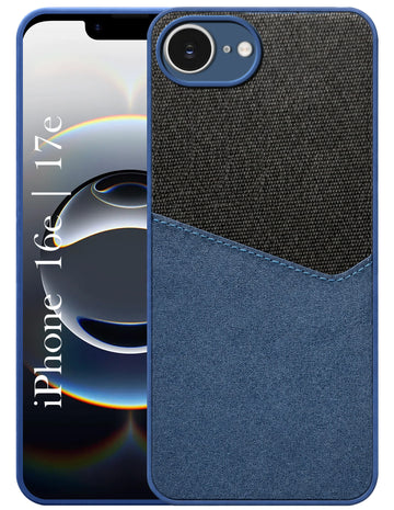 For iPhone 16e | iPhone 17e Back Cover Case  (Dual PU Leather Stitch | Professional Minimalist | Soft and Flexible)