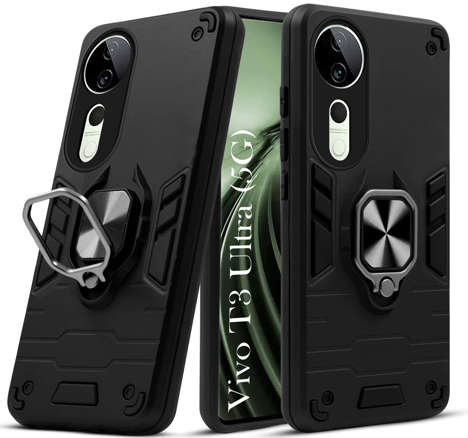 For Vivo T3 Ultra  Back Cover Case (Shockproof Polycarbonate Dual Layer Hybrid Armor)